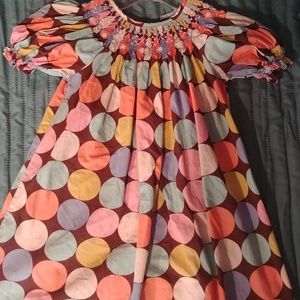 Polka dotted mommy and me smocked dress